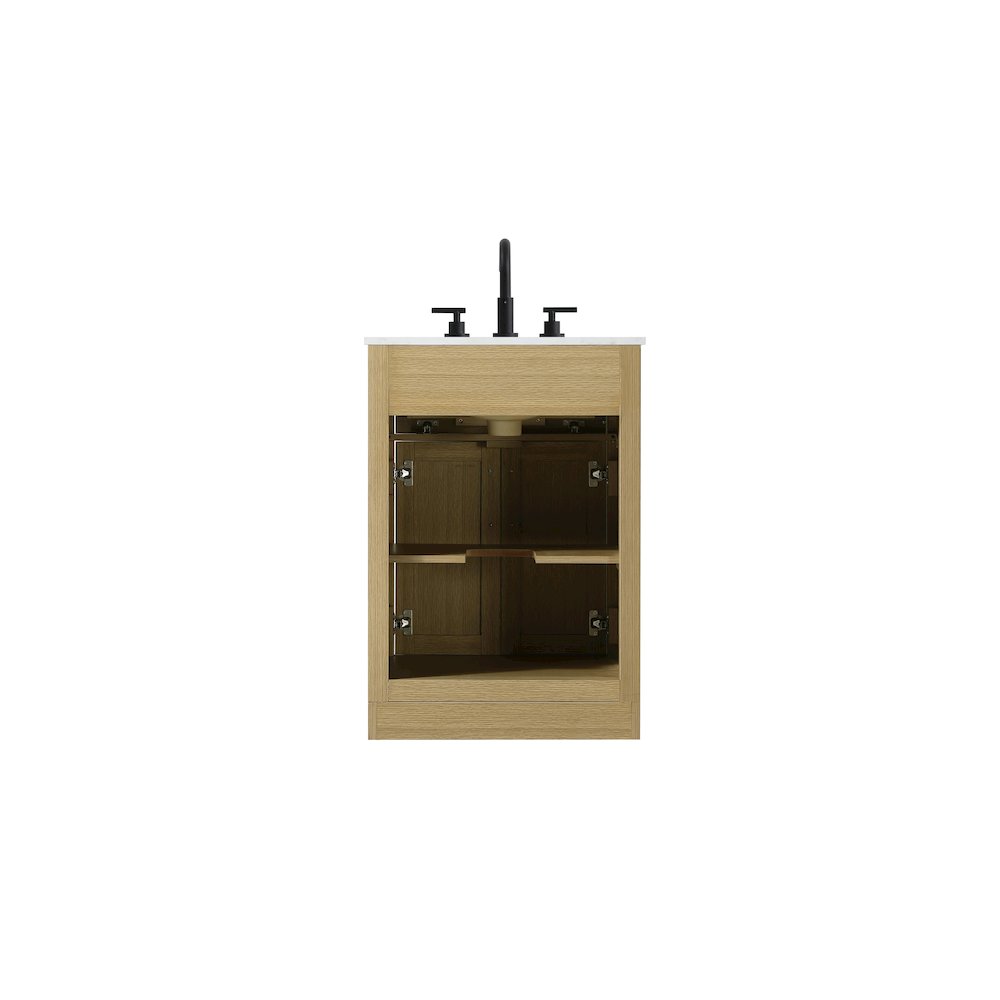 Alden 24 Inch Single Bathroom Vanity In Honey Brown. Picture 12