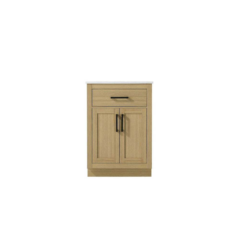 Alden 24 Inch Single Bathroom Vanity In Honey Brown. Picture 5