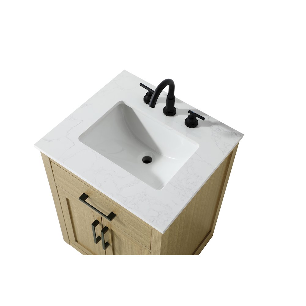 Alden 24 Inch Single Bathroom Vanity In Honey Brown. Picture 8