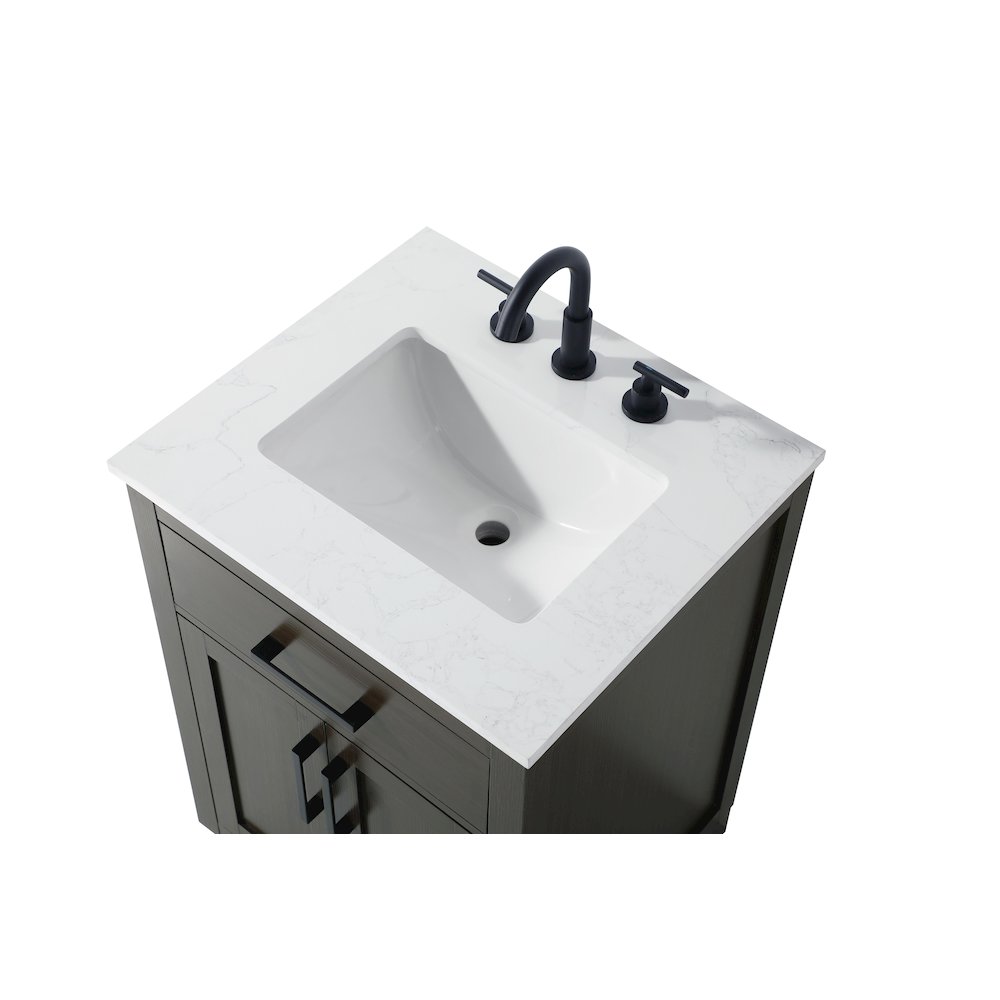 Alden 24 Inch Single Bathroom Vanity In Mocha Brown. Picture 8