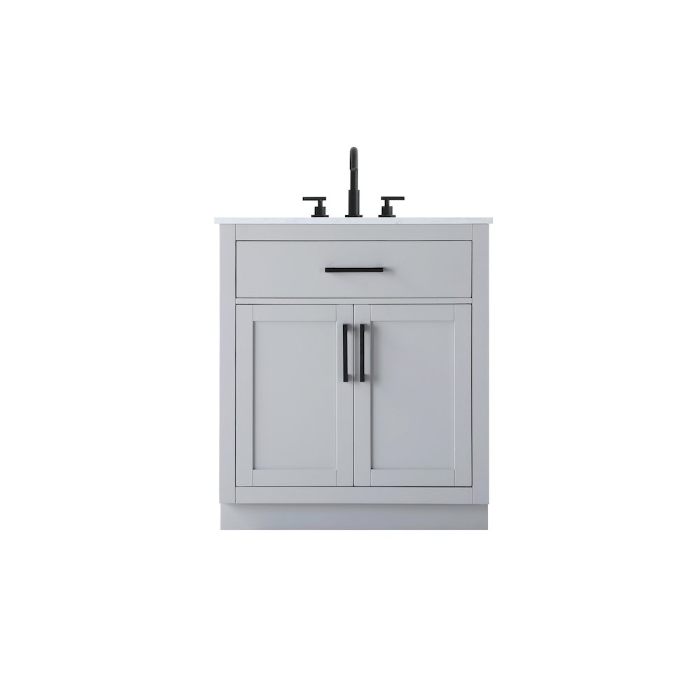 Alden 30 Inch Single Bathroom Vanity In Grey. Picture 1