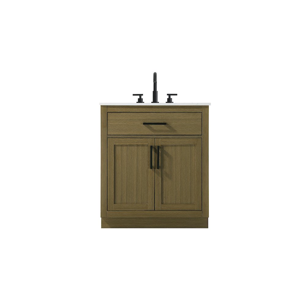 Alden 30 Inch Single Bathroom Vanity In Chestnut Brown. Picture 1