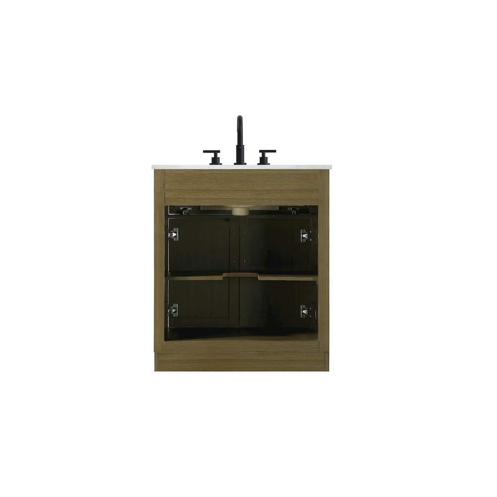 Alden 30 Inch Single Bathroom Vanity In Chestnut Brown. Picture 12