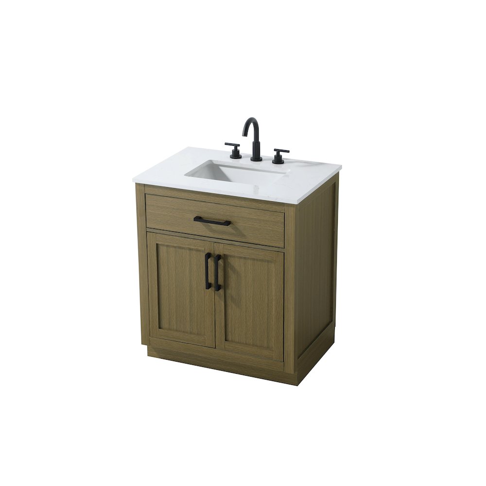 Alden 30 Inch Single Bathroom Vanity In Chestnut Brown. Picture 6