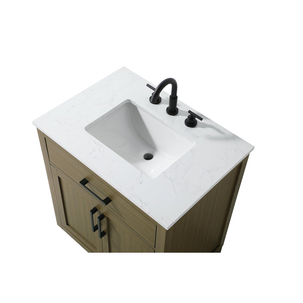 Alden 30 Inch Single Bathroom Vanity In Chestnut Brown. Picture 8