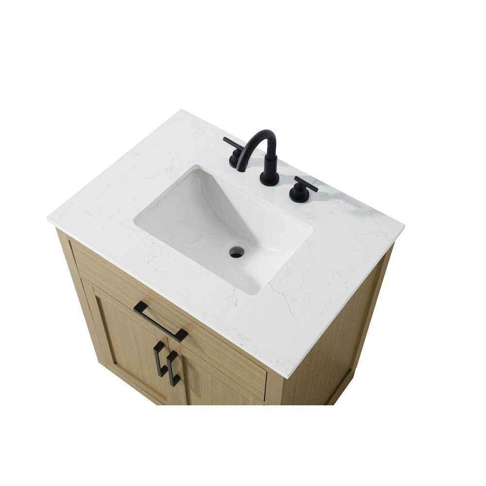 Alden 30 Inch Single Bathroom Vanity In Honey Brown. Picture 8