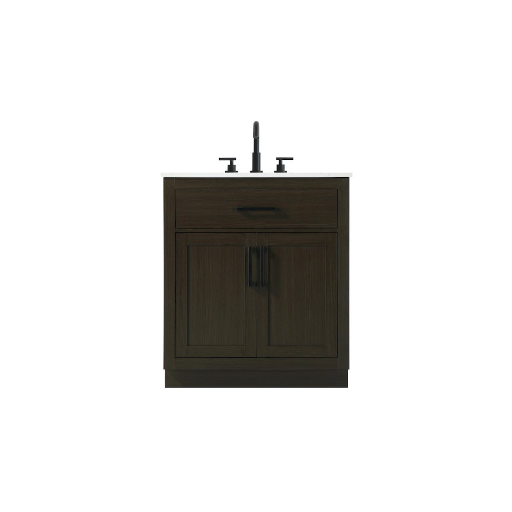 Alden 30 Inch Single Bathroom Vanity In Mocha Brown. Picture 1