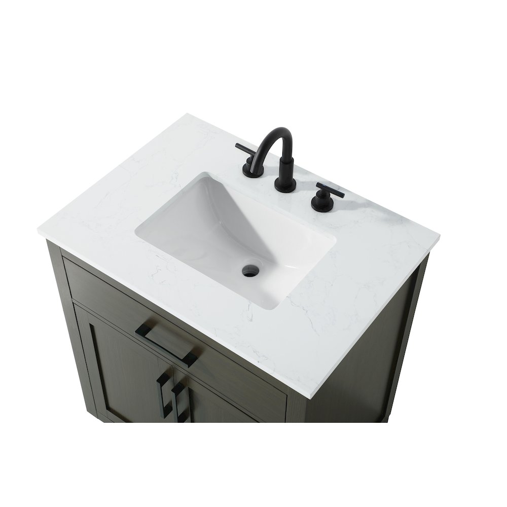 Alden 30 Inch Single Bathroom Vanity In Mocha Brown. Picture 8