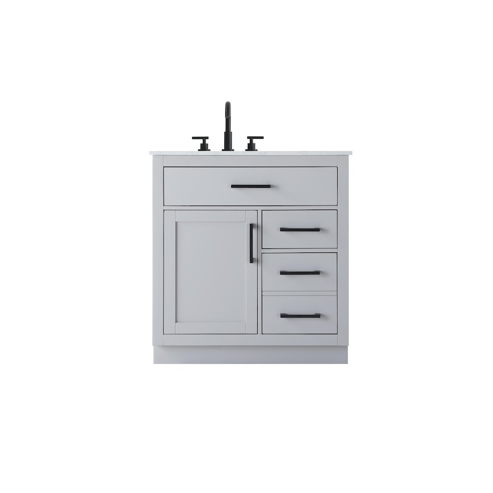Alden 32 Inch Single Bathroom Vanity In Grey. Picture 1