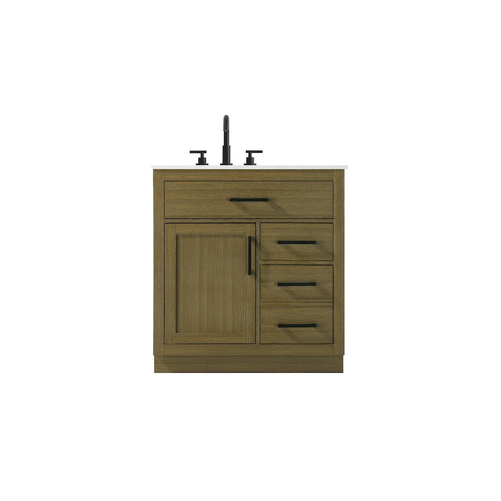 Alden 32 Inch Single Bathroom Vanity In Chestnut Brown. Picture 1