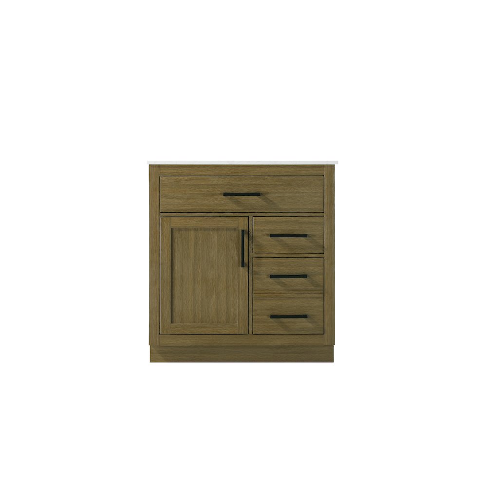 Alden 32 Inch Single Bathroom Vanity In Chestnut Brown. Picture 5