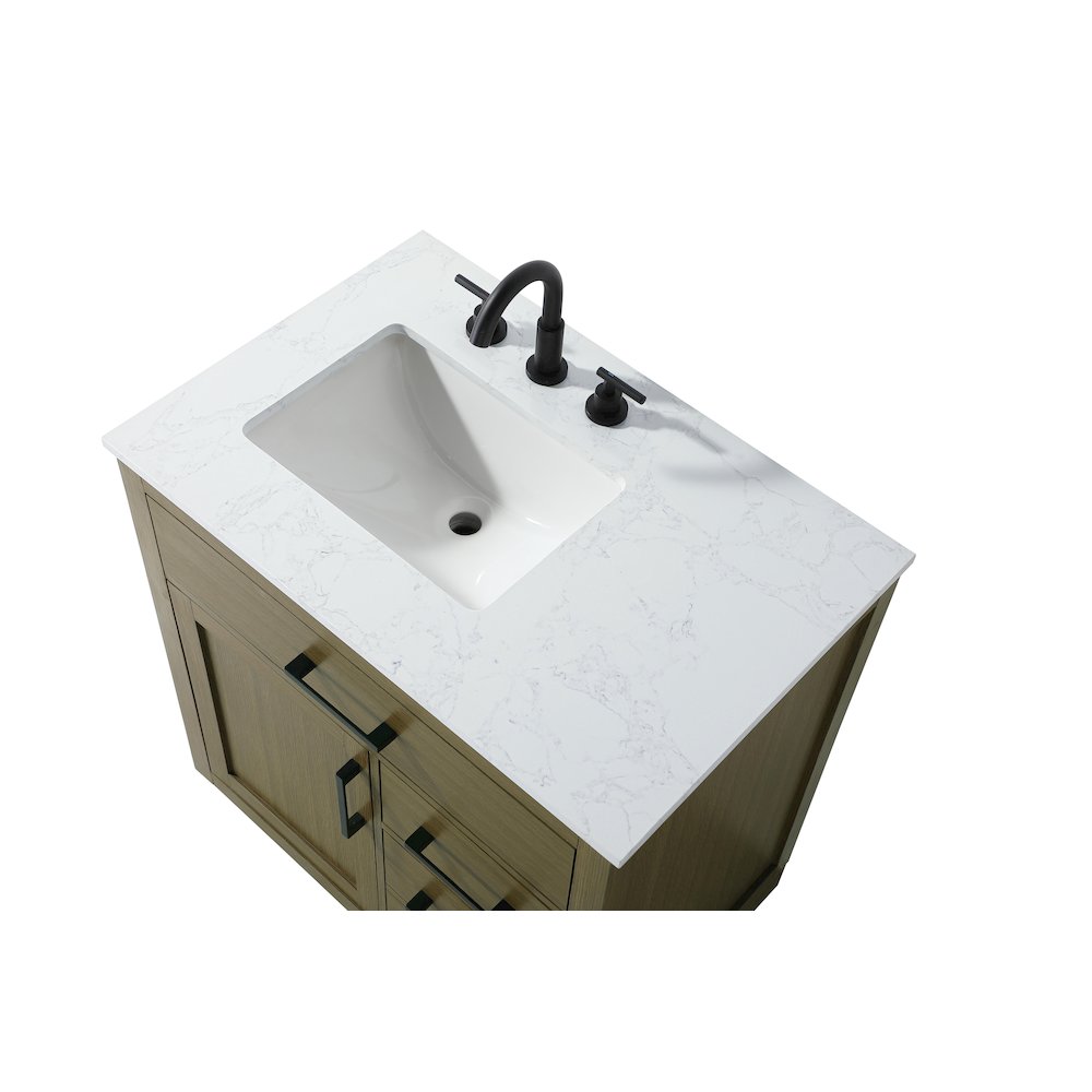 Alden 32 Inch Single Bathroom Vanity In Chestnut Brown. Picture 8