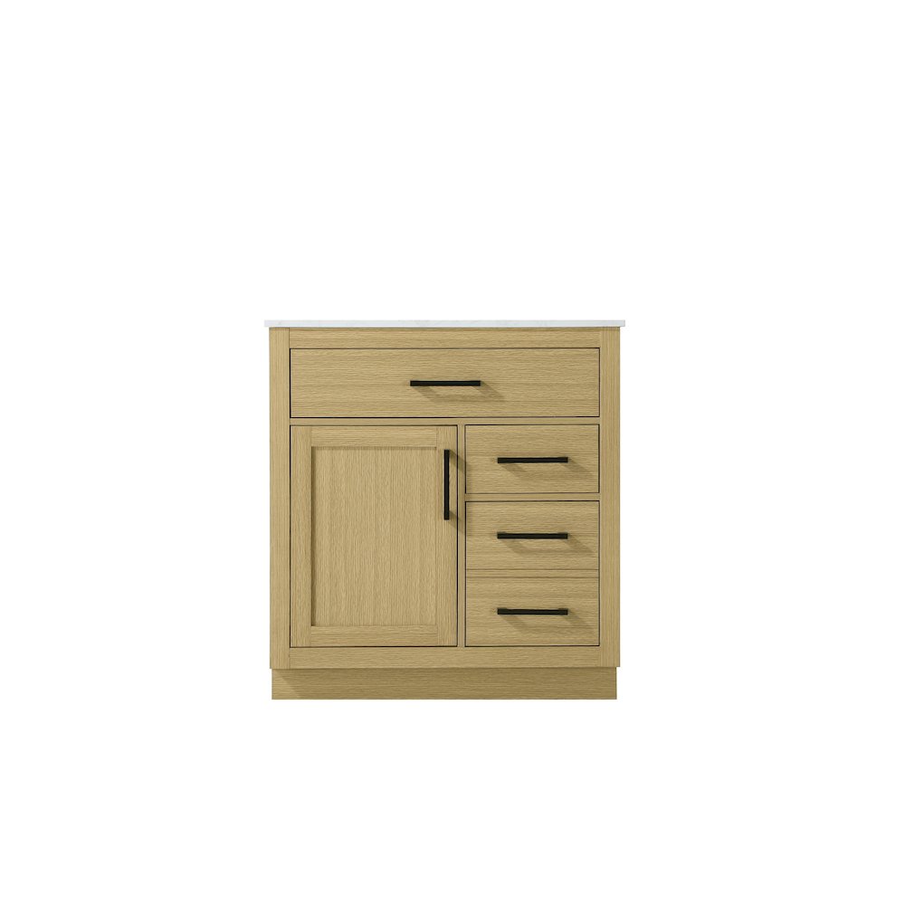 Alden 32 Inch Single Bathroom Vanity In Honey Brown. Picture 5