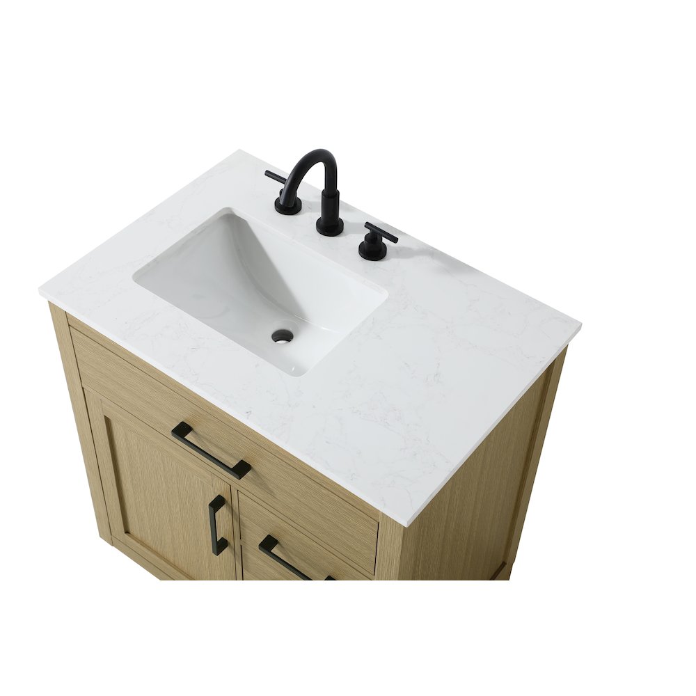 Alden 32 Inch Single Bathroom Vanity In Honey Brown. Picture 8