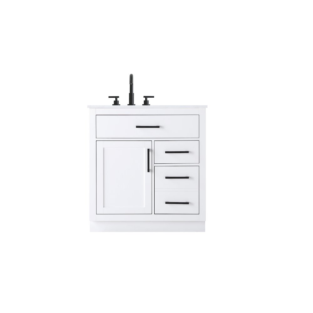 Alden 32 Inch Single Bathroom Vanity In White. Picture 1