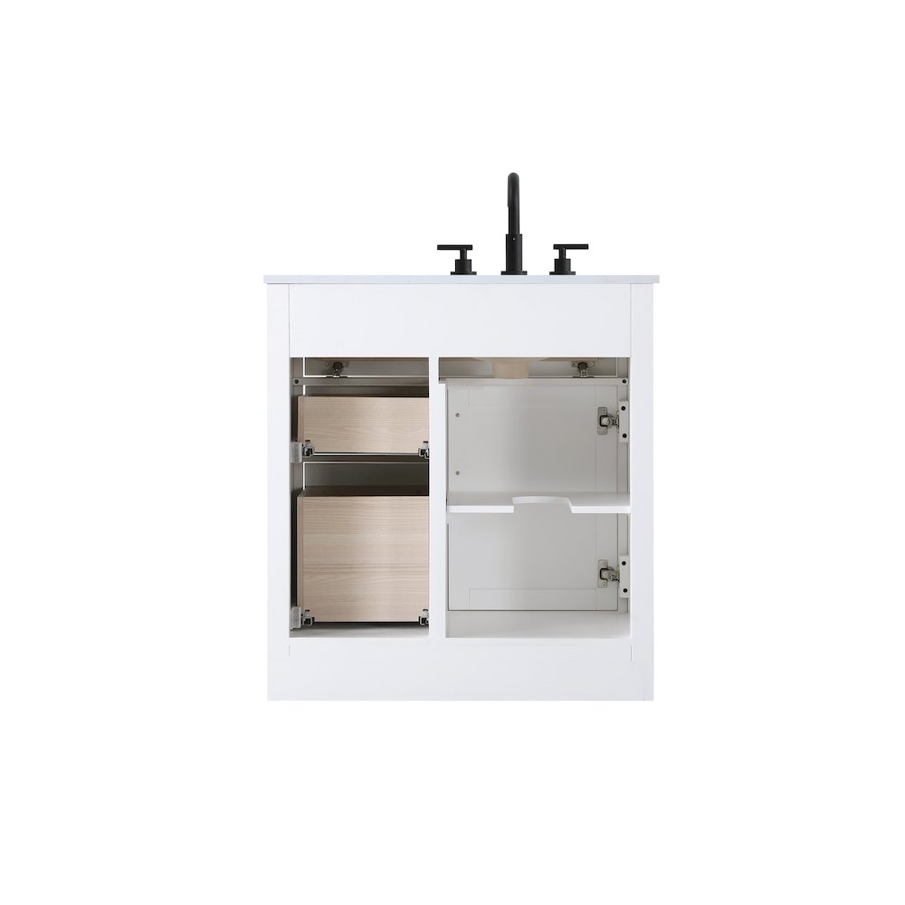 Alden 32 Inch Single Bathroom Vanity In White. Picture 12