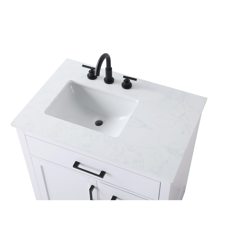 Alden 32 Inch Single Bathroom Vanity In White. Picture 8
