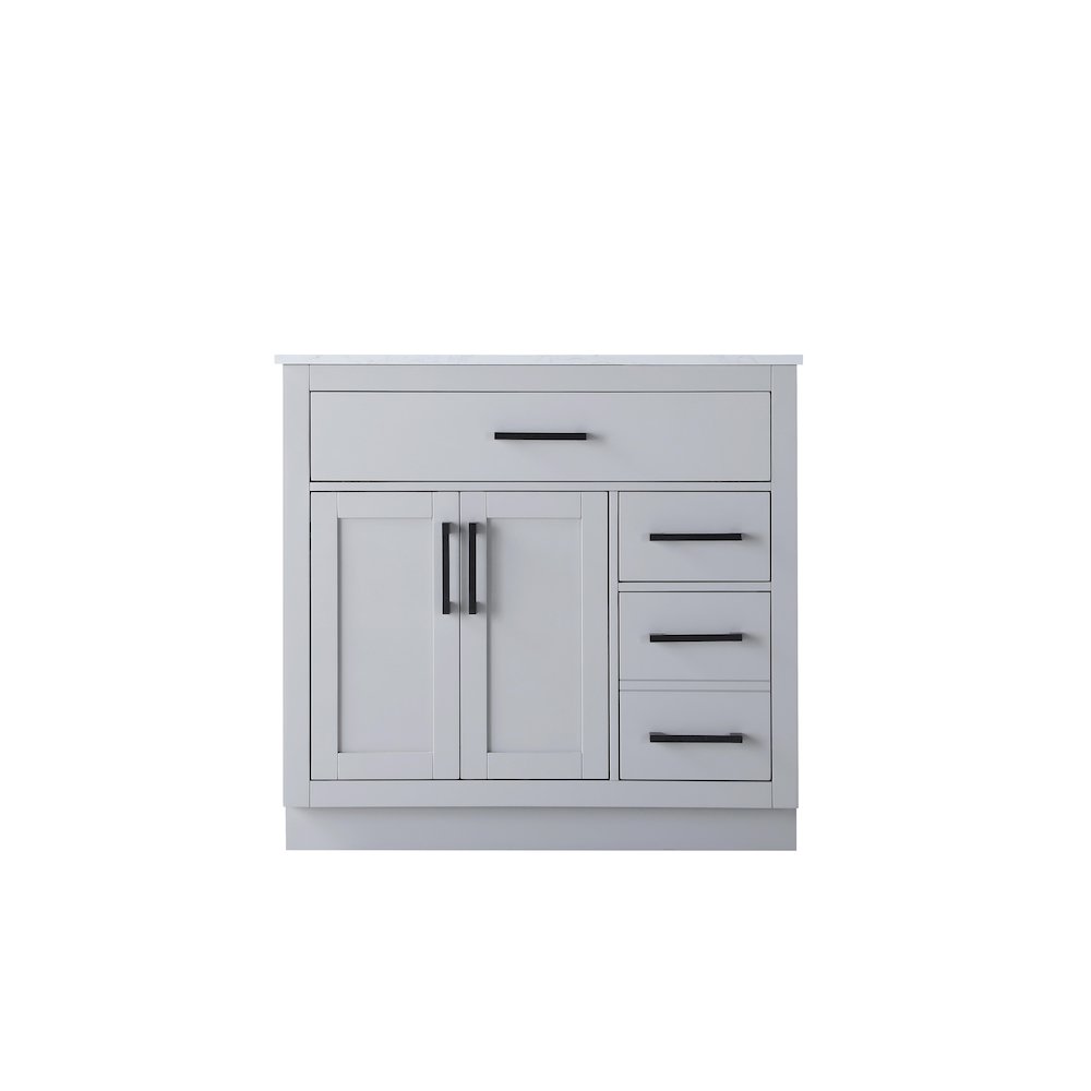 Alden 36 Inch Single Bathroom Vanity In Grey. Picture 5