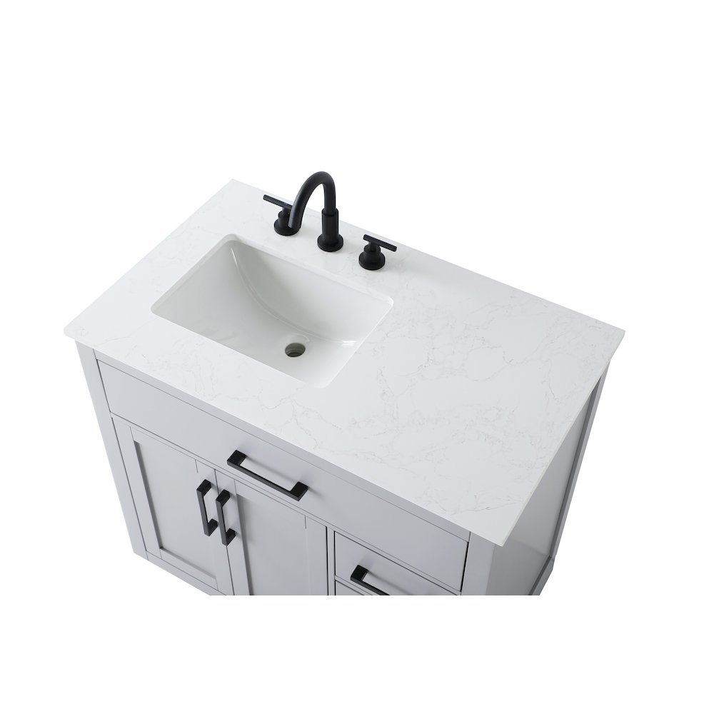 Alden 36 Inch Single Bathroom Vanity In Grey. Picture 8