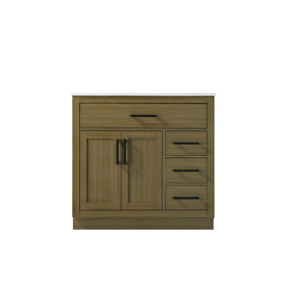 Alden 36 Inch Single Bathroom Vanity In Chestnut Brown. Picture 5