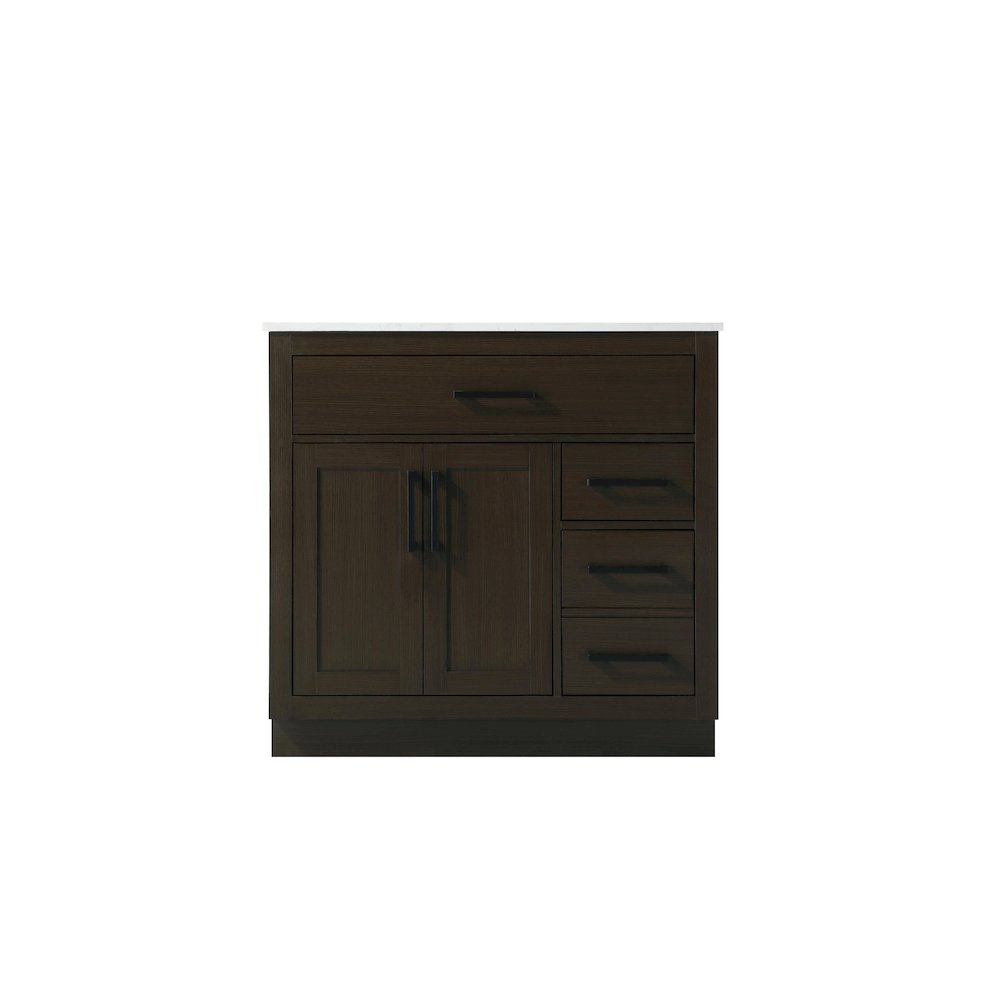 Alden 36 Inch Single Bathroom Vanity In Mocha Brown. Picture 5