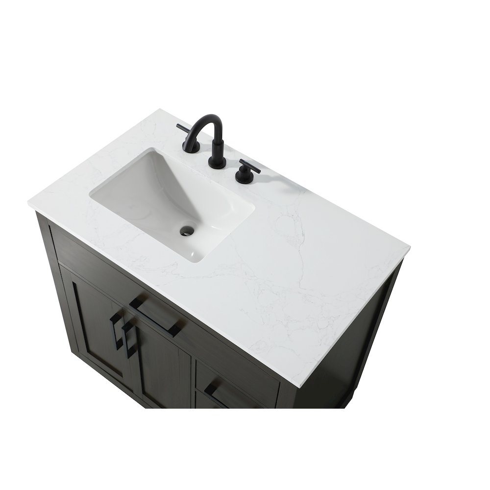 Alden 36 Inch Single Bathroom Vanity In Mocha Brown. Picture 8