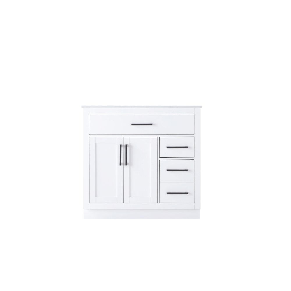 Alden 36 Inch Single Bathroom Vanity In White. Picture 5