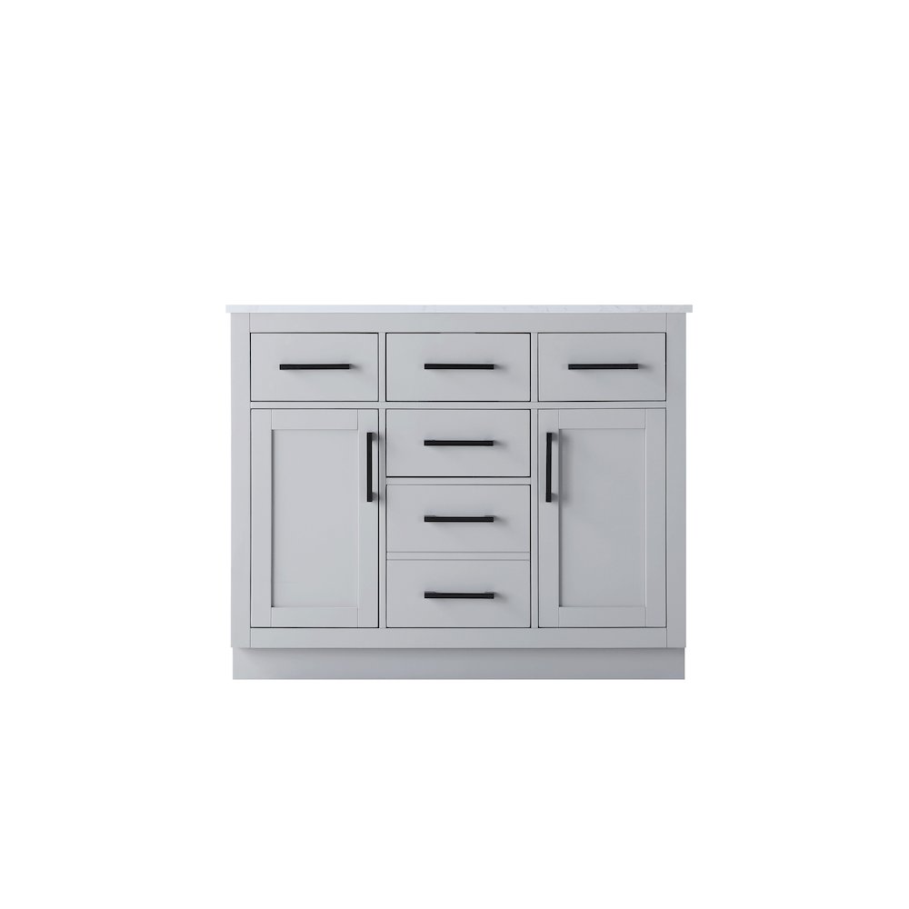 Alden 42 Inch Single Bathroom Vanity In Grey. Picture 5