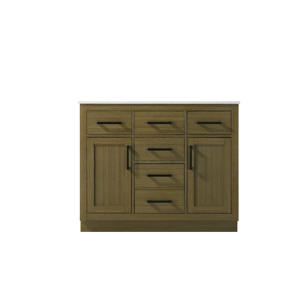 Alden 42 Inch Single Bathroom Vanity In Chestnut Brown. Picture 5