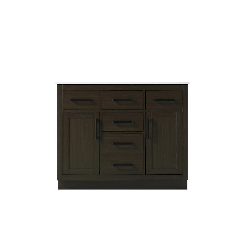 Alden 42 Inch Single Bathroom Vanity In Mocha Brown. Picture 5