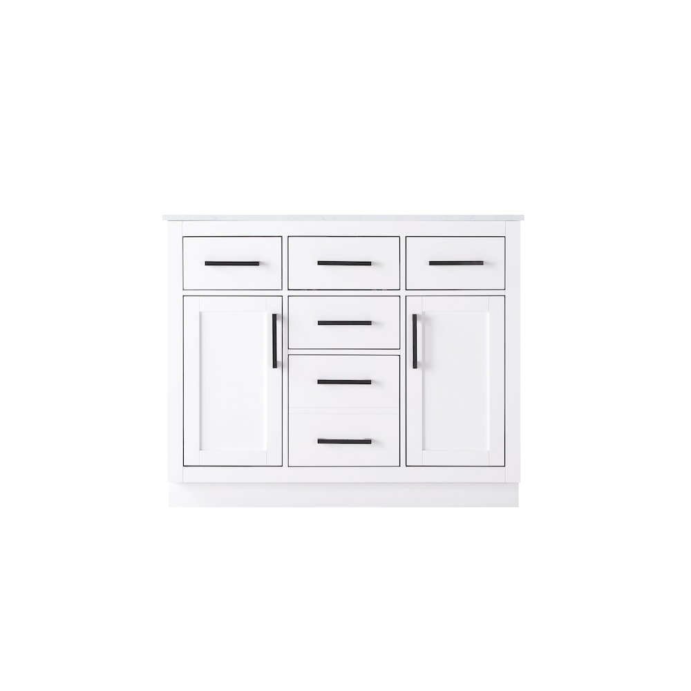 Alden 42 Inch Single Bathroom Vanity In White. Picture 5