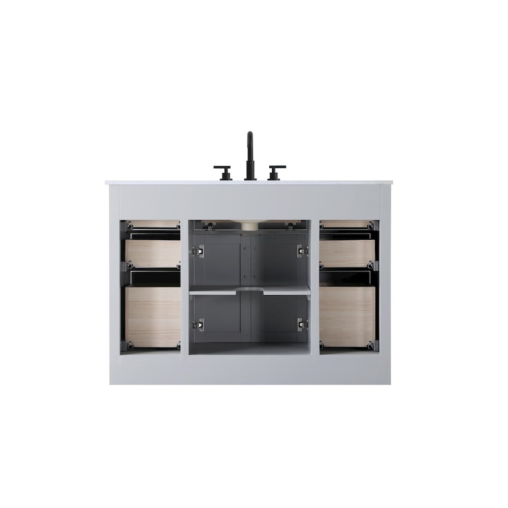 Alden 48 Inch Single Bathroom Vanity In Grey. Picture 12