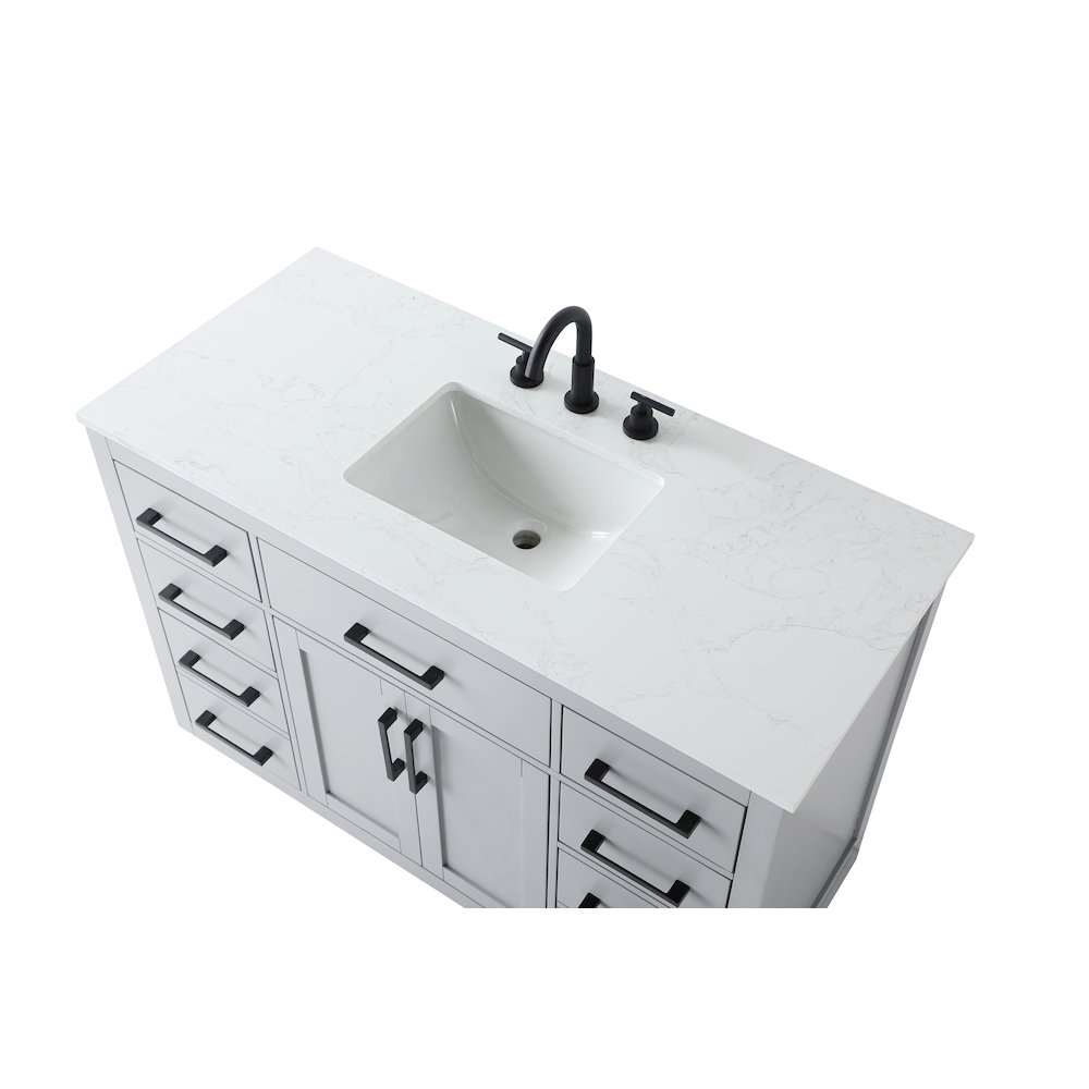 Alden 48 Inch Single Bathroom Vanity In Grey. Picture 8