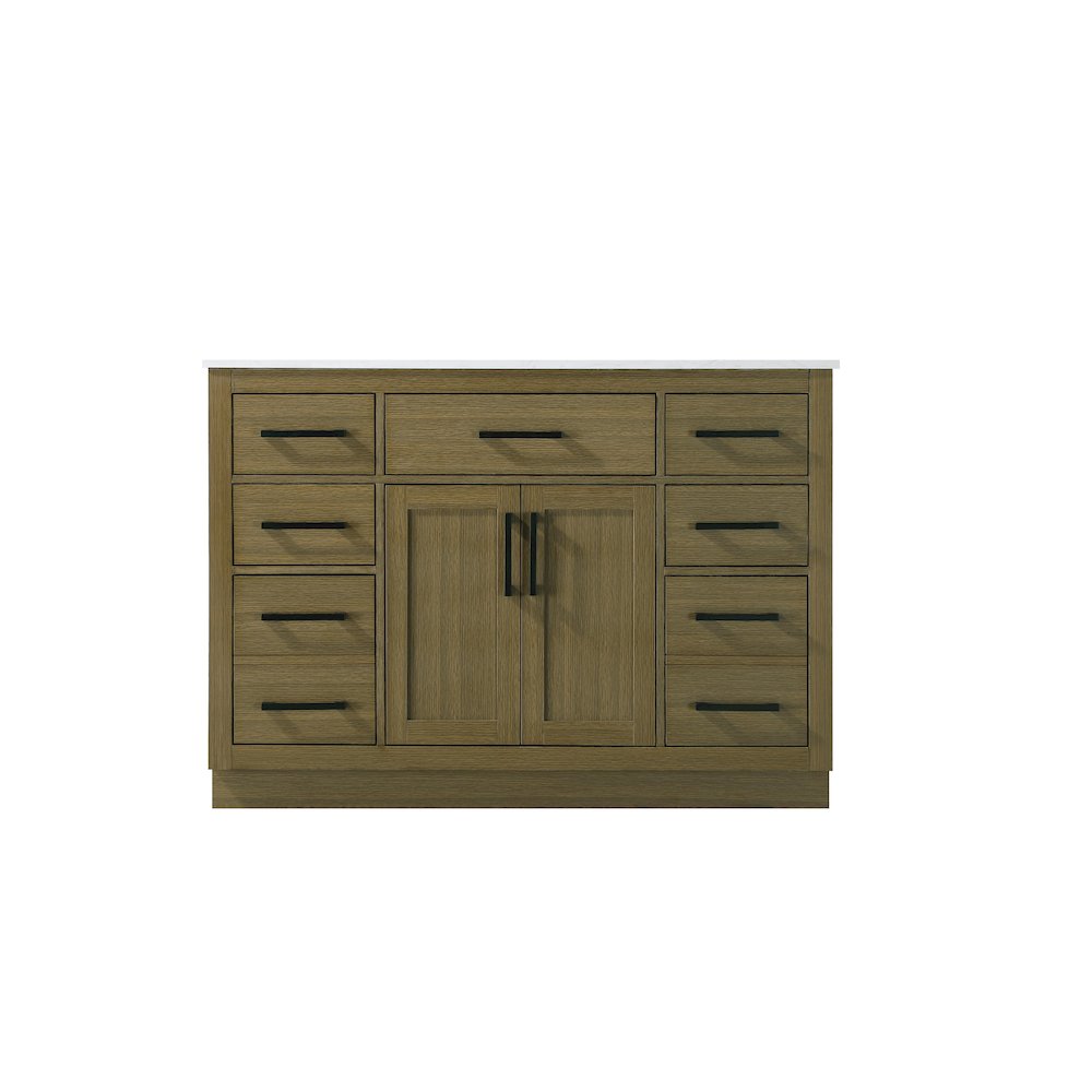 Alden 48 Inch Single Bathroom Vanity In Chestnut Brown. Picture 5