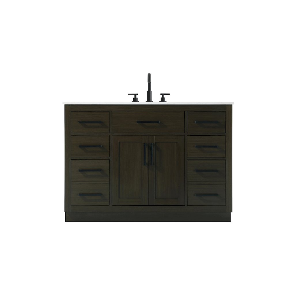 Alden 48 Inch Single Bathroom Vanity In Mocha Brown. Picture 1