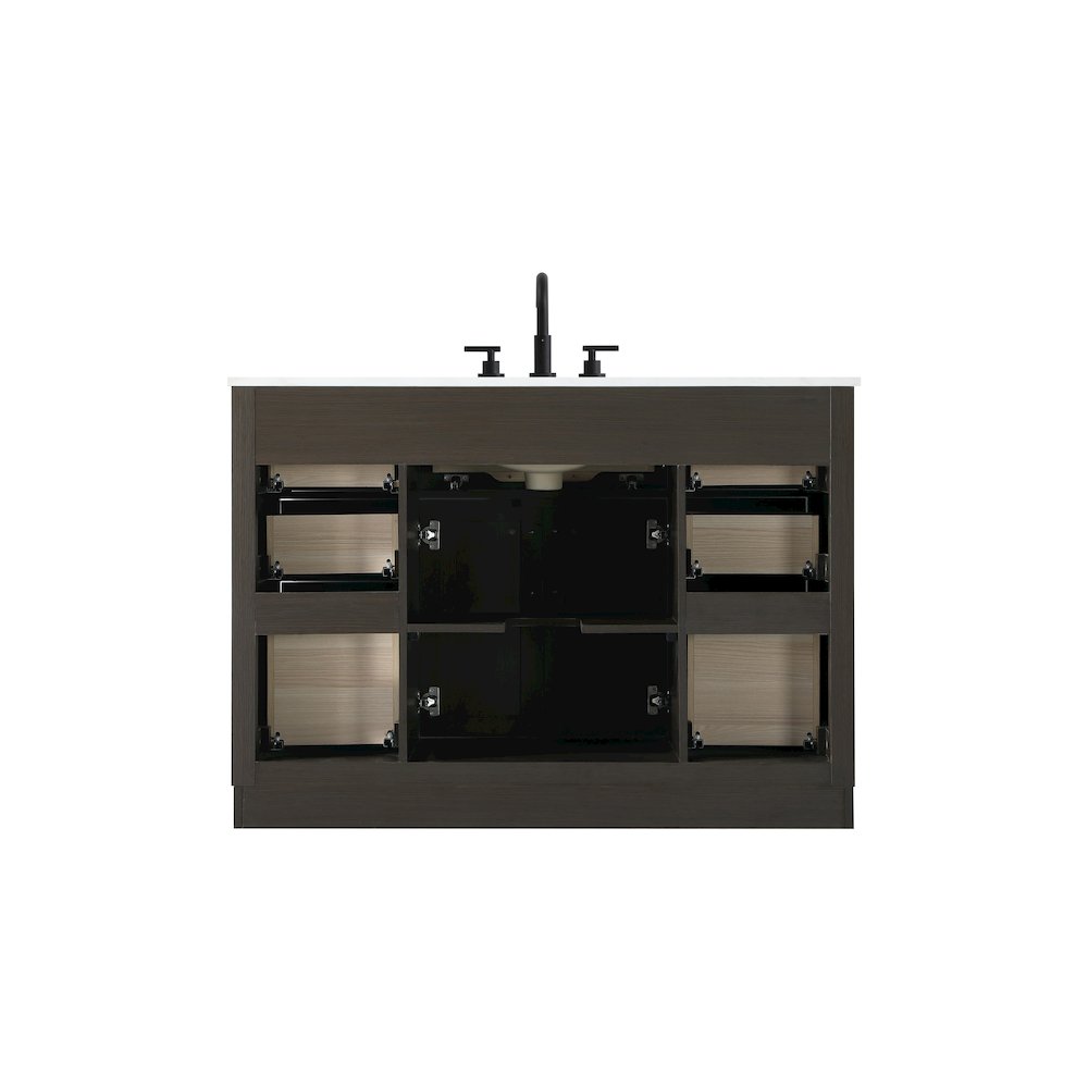 Alden 48 Inch Single Bathroom Vanity In Mocha Brown. Picture 12