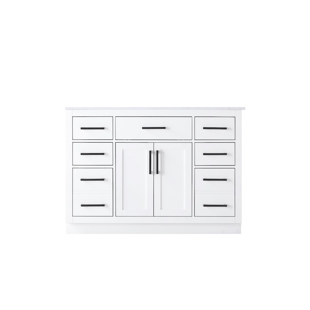 Alden 48 Inch Single Bathroom Vanity In White. Picture 5