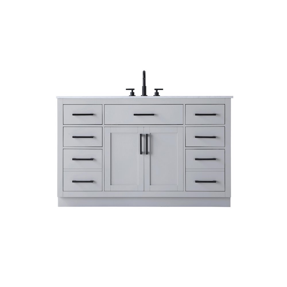 Alden 54 Inch Single Bathroom Vanity In Grey. Picture 1