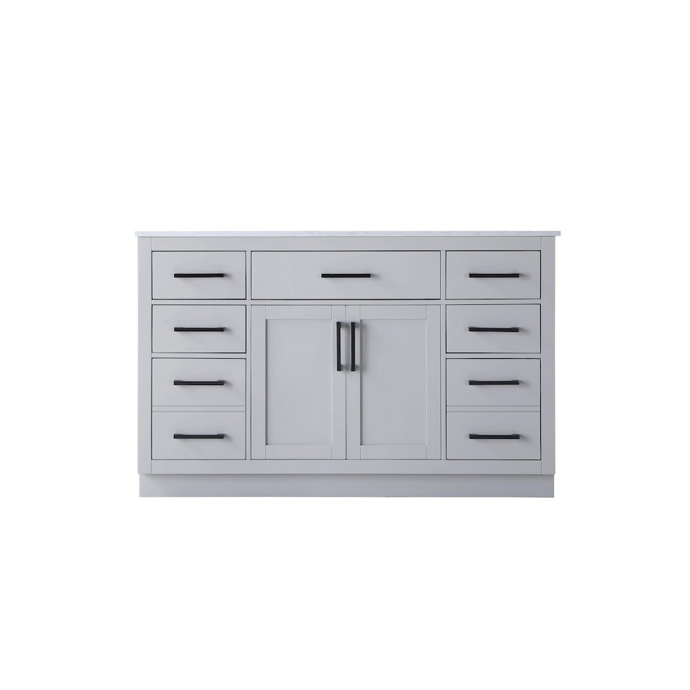 Alden 54 Inch Single Bathroom Vanity In Grey. Picture 5