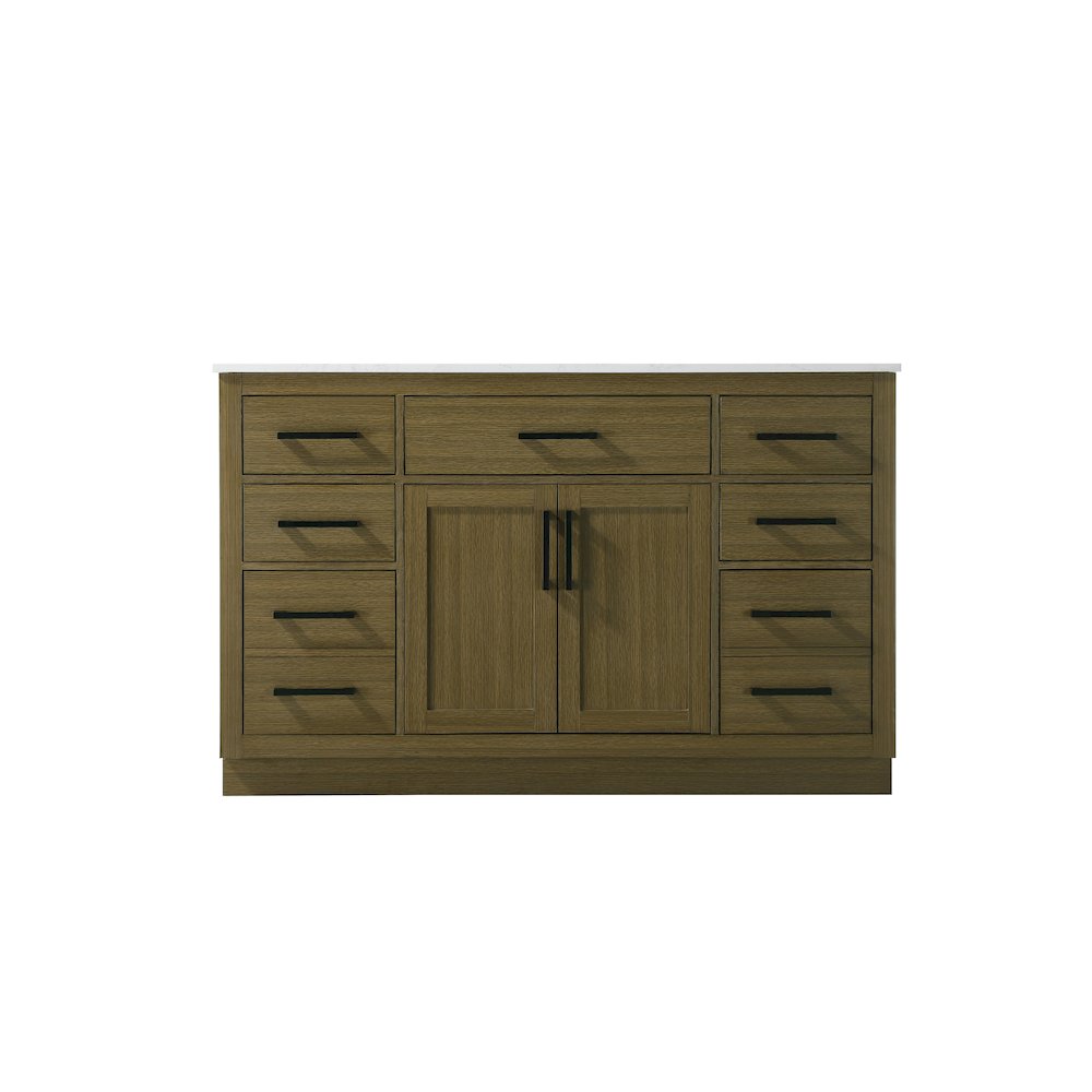 Alden 54 Inch Single Bathroom Vanity In Chestnut Brown. Picture 5