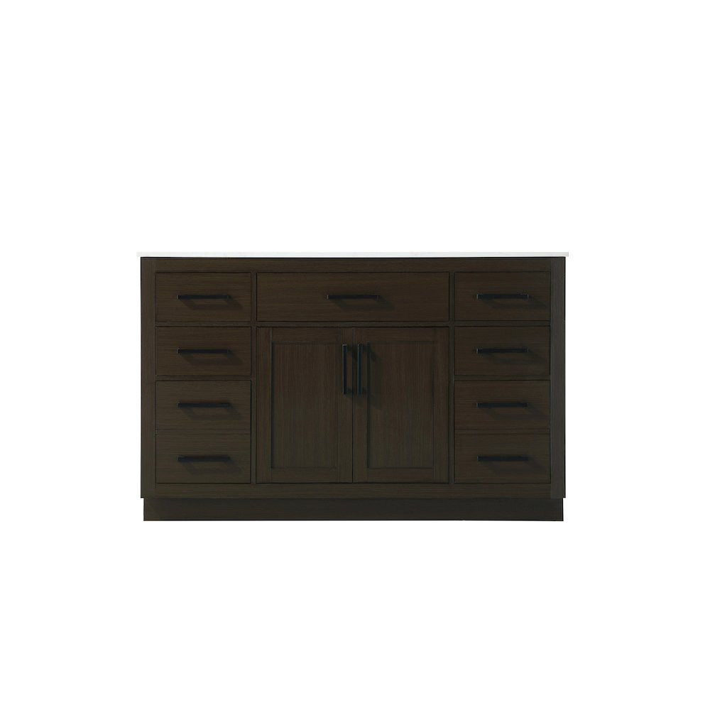 Alden 54 Inch Single Bathroom Vanity In Mocha Brown. Picture 5