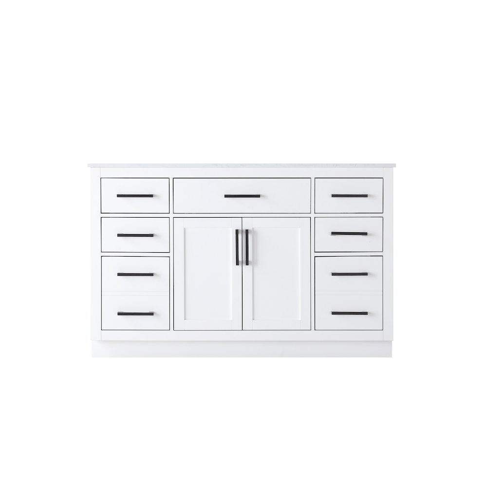 Alden 54 Inch Single Bathroom Vanity In White. Picture 5