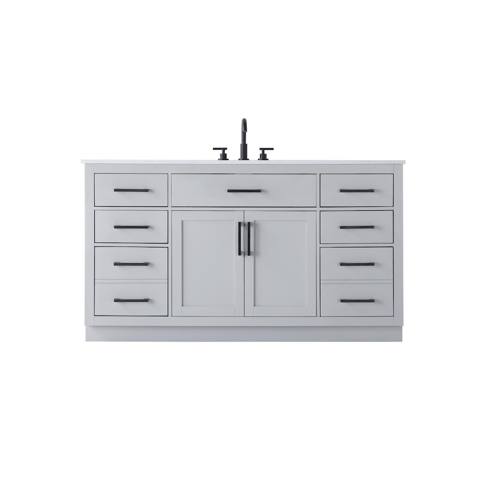 Alden 60 Inch Single Bathroom Vanity In Grey. Picture 1