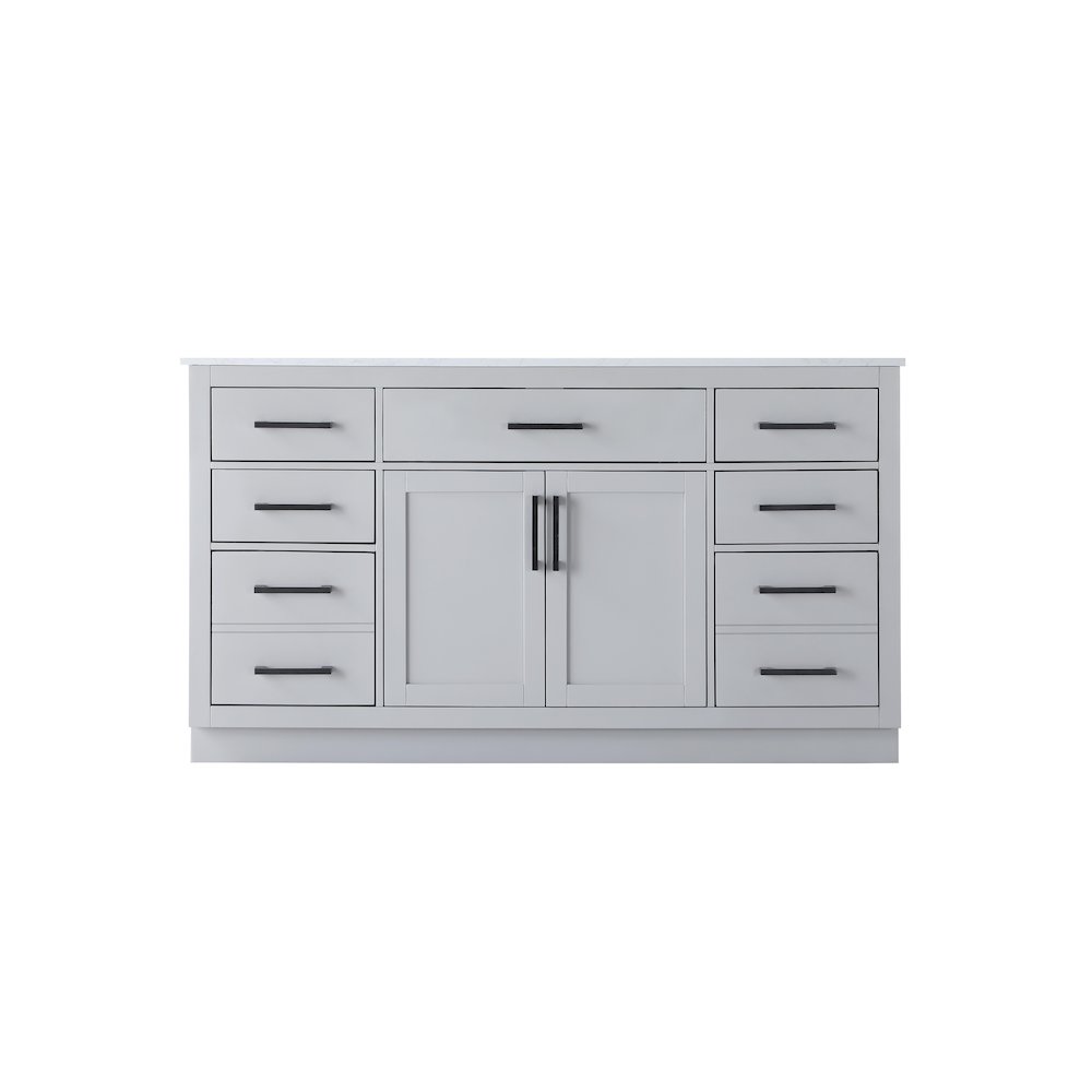 Alden 60 Inch Single Bathroom Vanity In Grey. Picture 5