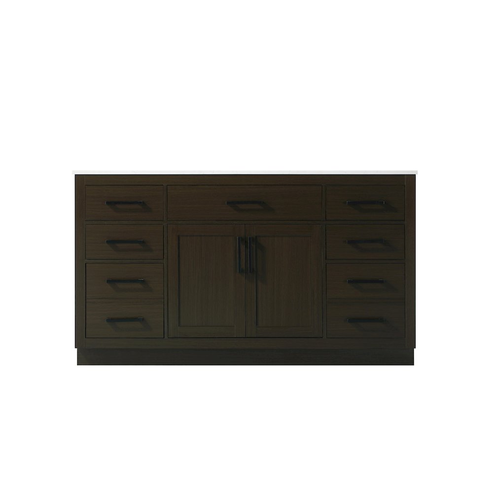 Alden 60 Inch Single Bathroom Vanity In Mocha Brown. Picture 5