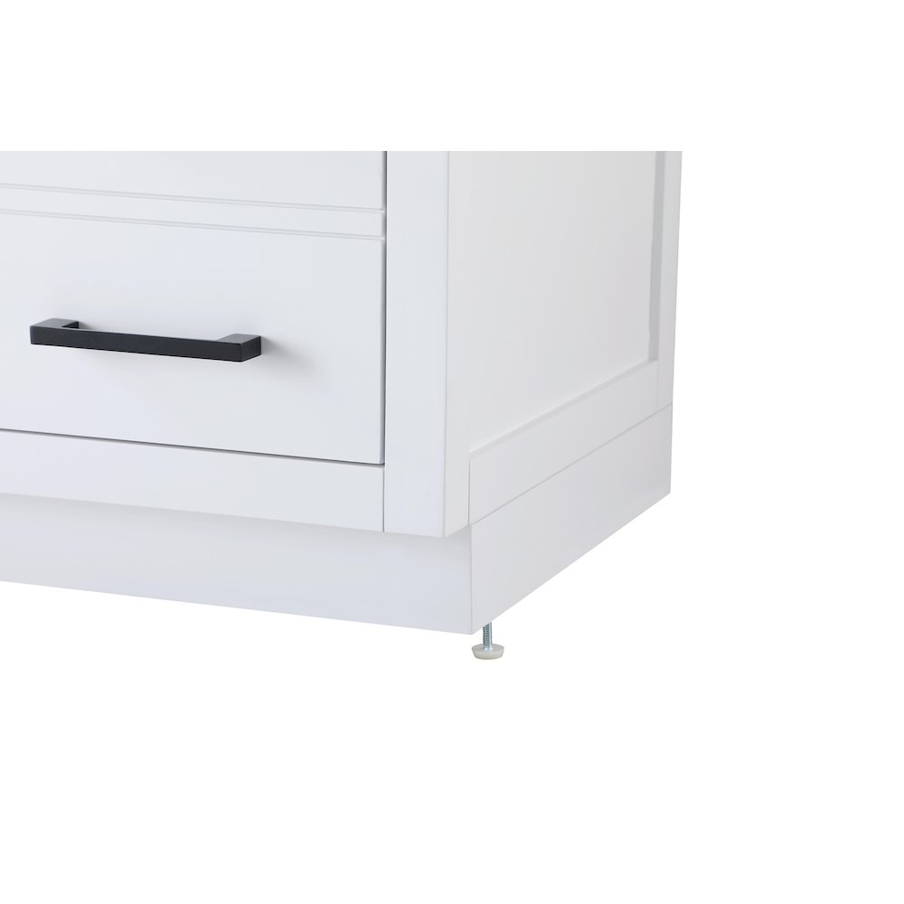 Alden 60 Inch Single Bathroom Vanity In White. Picture 11