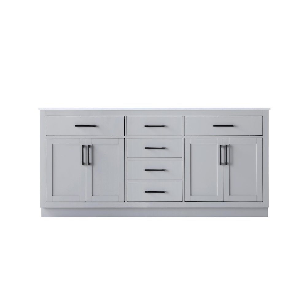 Alden 72 Inch Double Bathroom Vanity In Grey. Picture 5