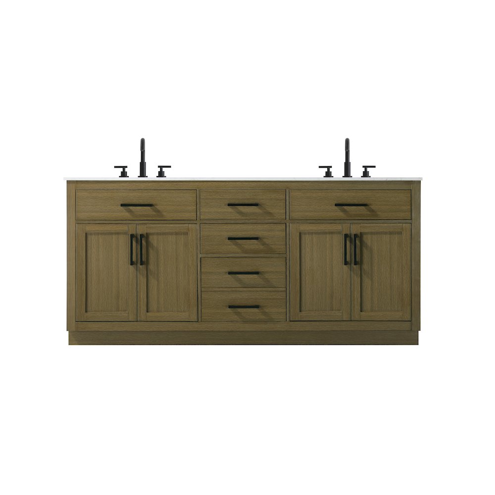 Alden 72 Inch Double Bathroom Vanity In Chestnut Brown. Picture 1