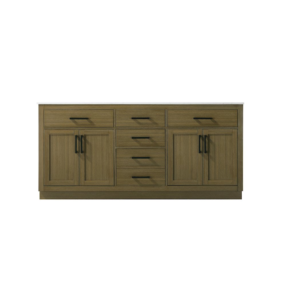 Alden 72 Inch Double Bathroom Vanity In Chestnut Brown. Picture 5