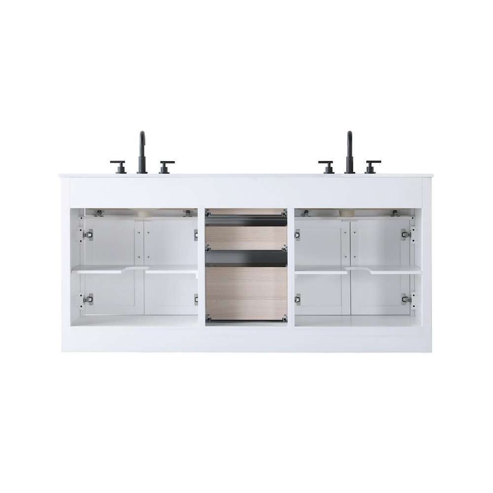 Alden 72 Inch Double Bathroom Vanity In White. Picture 12